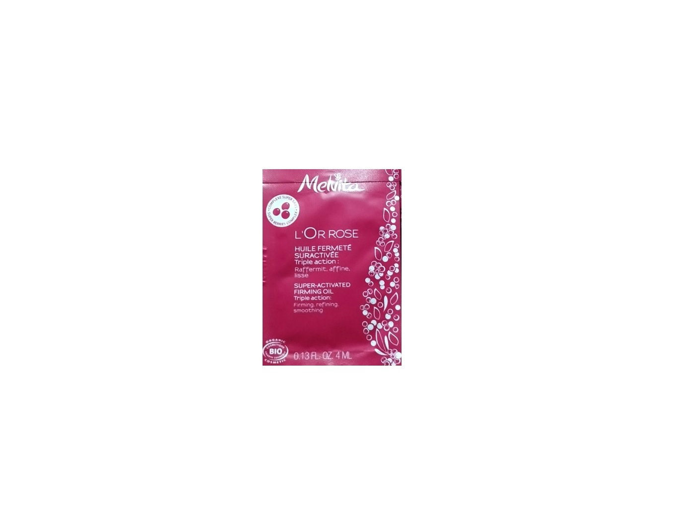 Melvita Melvita, L'or Rose, Bio, Festigung, Körperöl, Für Arme, Brust, Bauch, Hüften & Oberschenkel, 4 ml *Tester