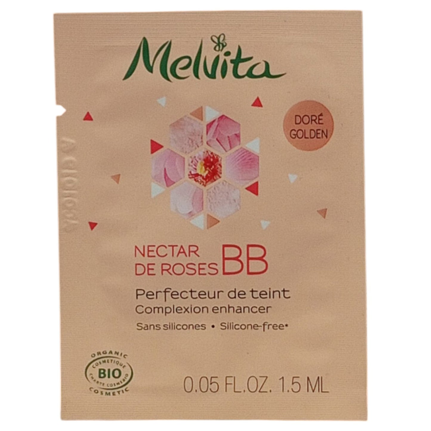 Melvita Melvita, Nectar de Roses, Bio, Leichte Abdeckung, BB-Creme, Golden, 1.5 ml *Muster Sample