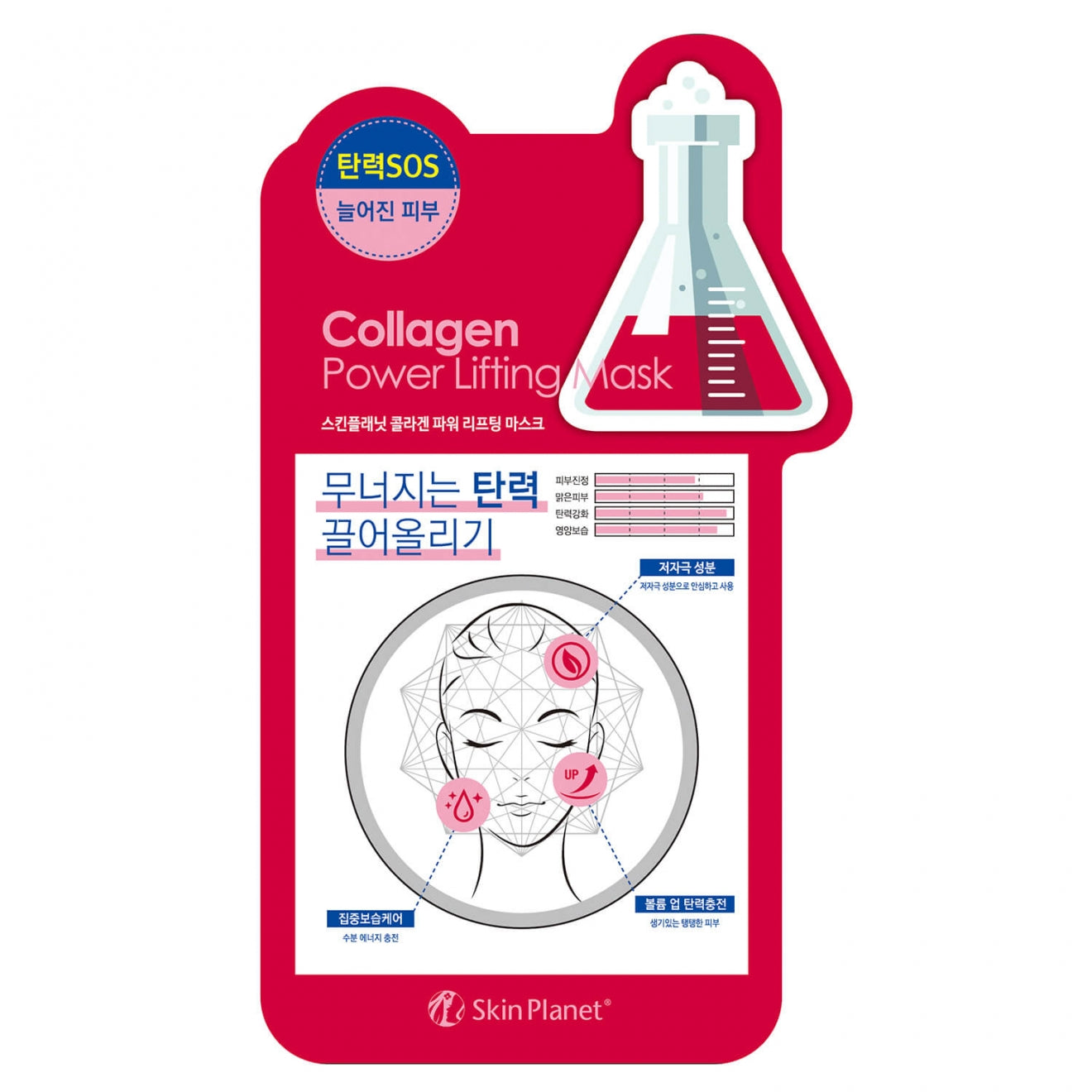 Mijin Mijin, Skin Planet, Kollagen, Heben, Gesichtsmaske, Für das Gesicht, 26 ml Regular