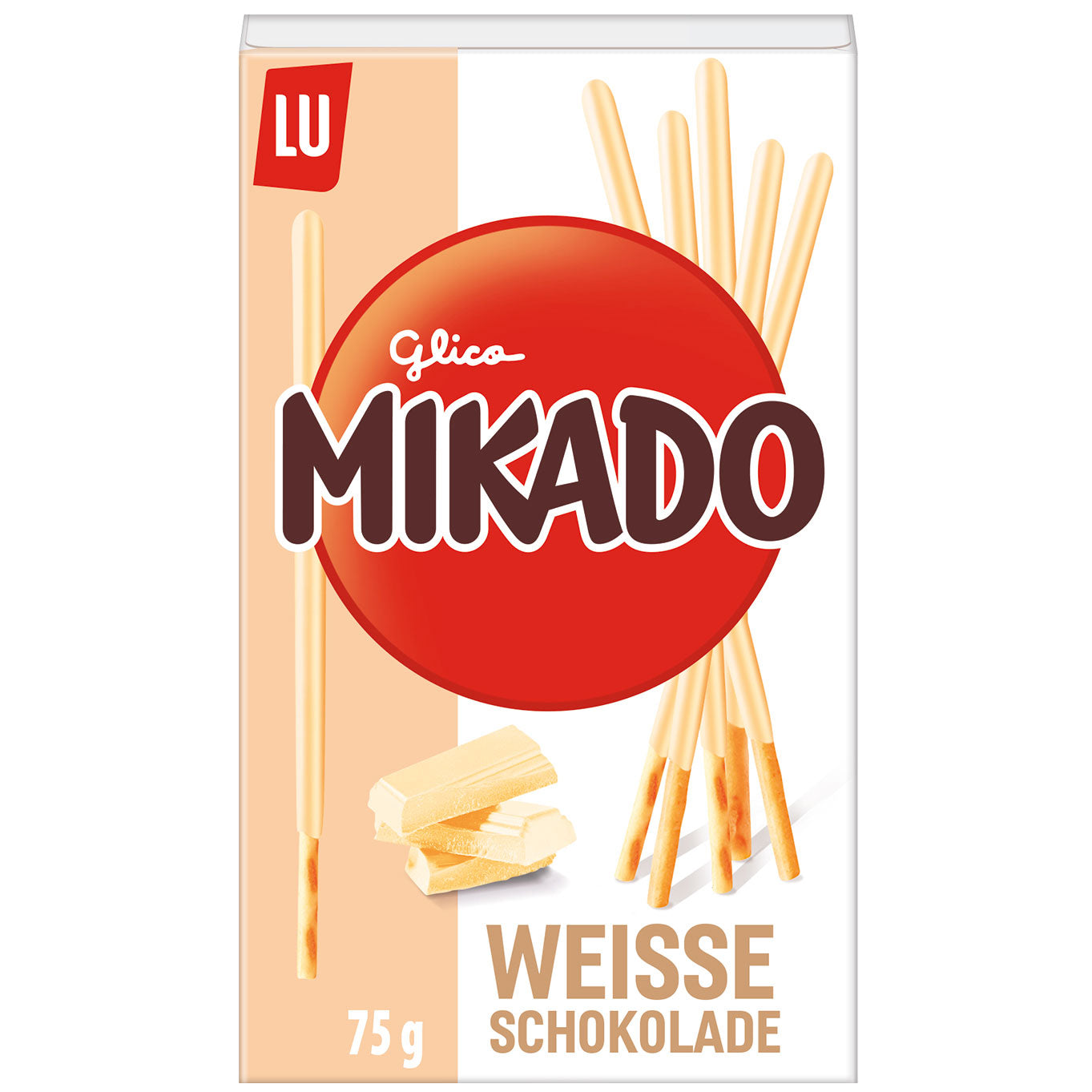 Mikado Weisse Schokolade 75g Knusprige Keksstäbchen - Candyshop.ch