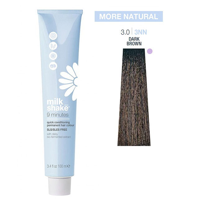 Milk Shake Milk Shake, 9 Minutes, Ohne SLS/SLES, Permanente Haarfarbe, 3.03NN Dark Brown, 100 ml Regular