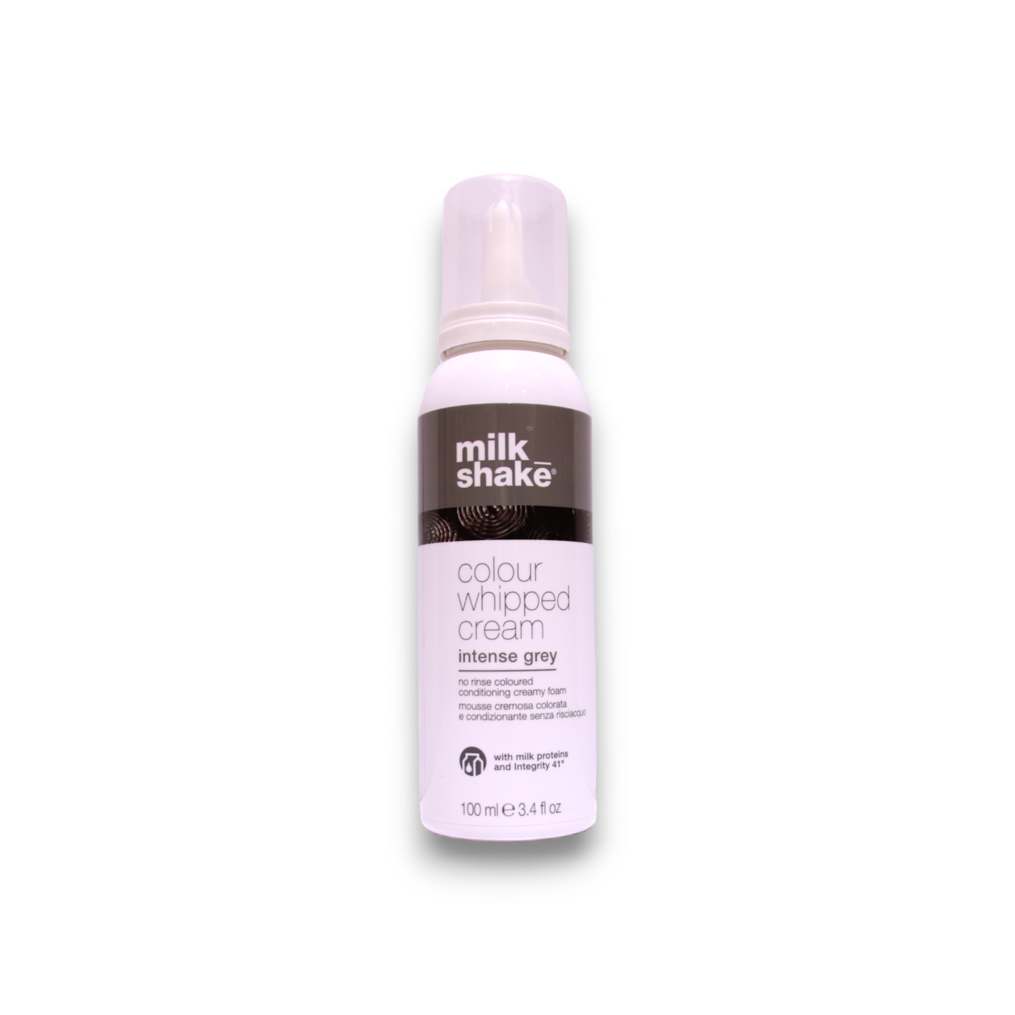 Milk Shake, Colour Whipped Cream, Biologische Fruchtextrakte, Leave-In Haarfarben-Mousse, Intense Gray, 100 ml