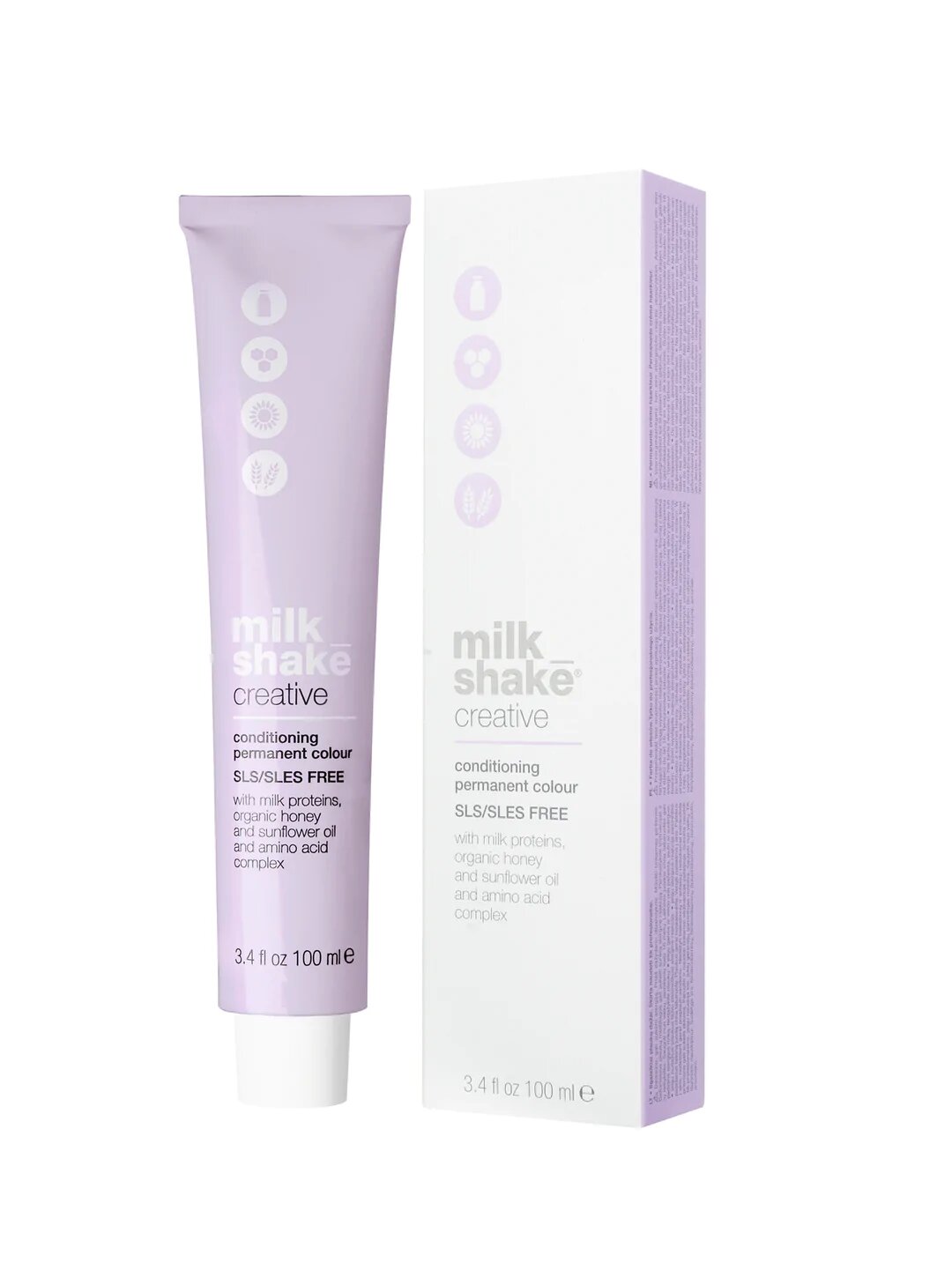 Milk Shake Milk Shake, Creative, Ohne SLS/SLES, Permanente Haarfarbe, 7.117AA Intense Ash Medium Blond, 100 ml Regular