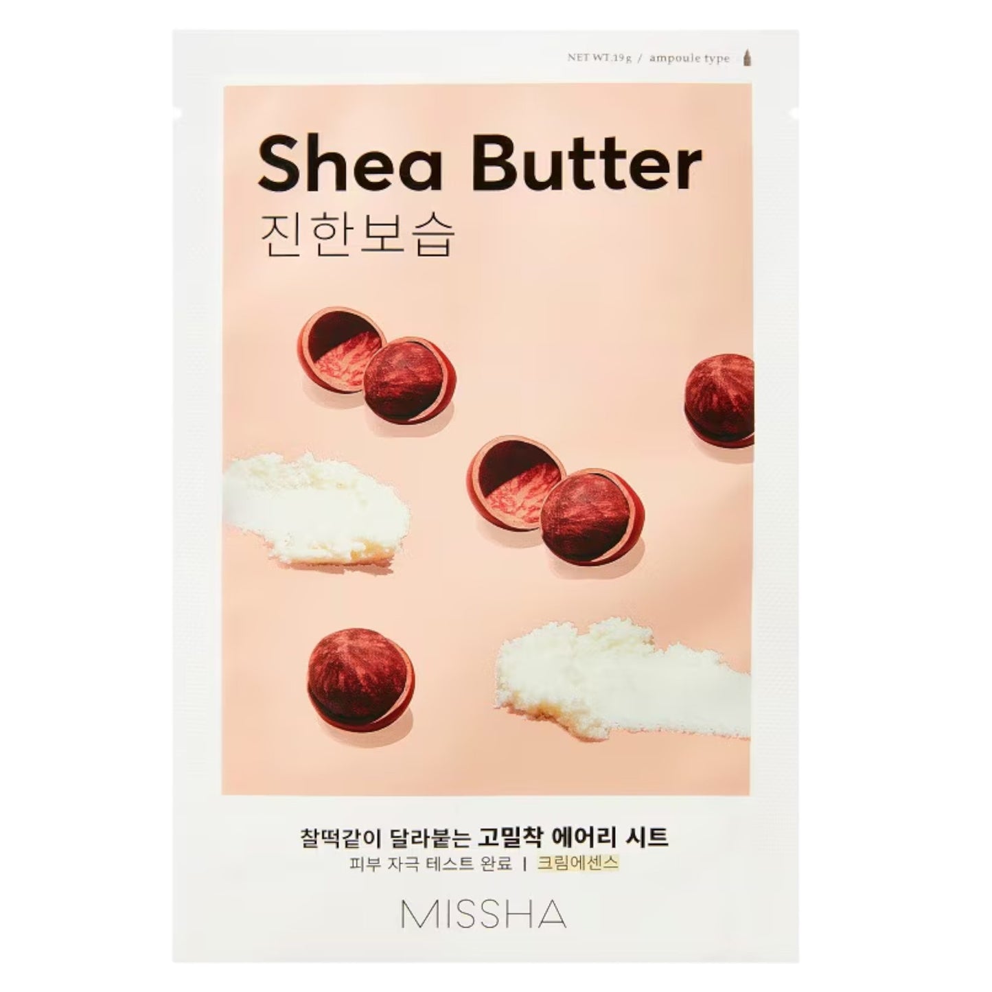 Missha Airy Fit Shea Butter Gesichtsmaske – Intensive Hydratation für strahlende Haut