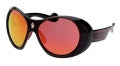 MONCLER SUNGLASSES Mod. BLACK & RED OVAL ***SPECIAL PRICE*** ML0148 6401C Sonnenbrille Schwarz ansicht-2