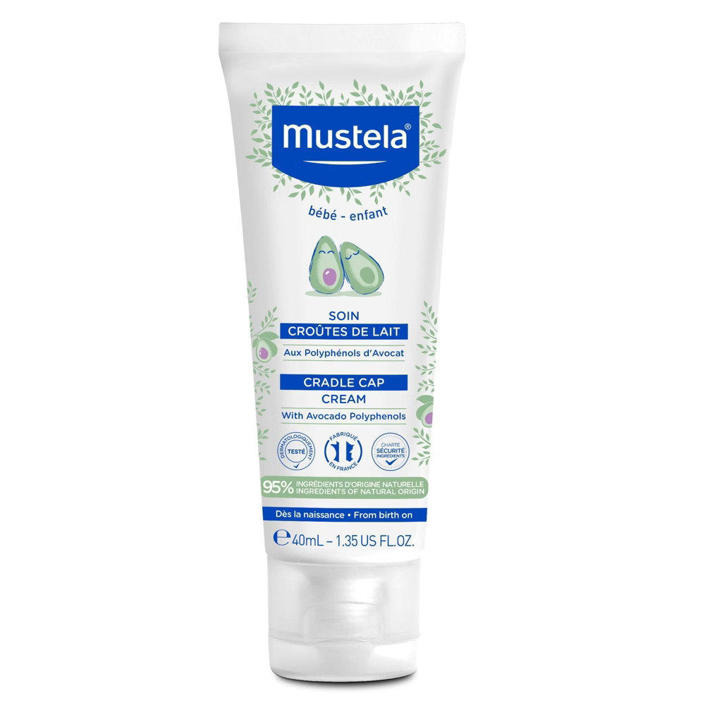 Mustela Lokale Behandlungscreme Mustela, Cradle Cap, Avocado, Anti-Milk Scales, Local Treatment Cream, For Scalp, 400 ml Regu