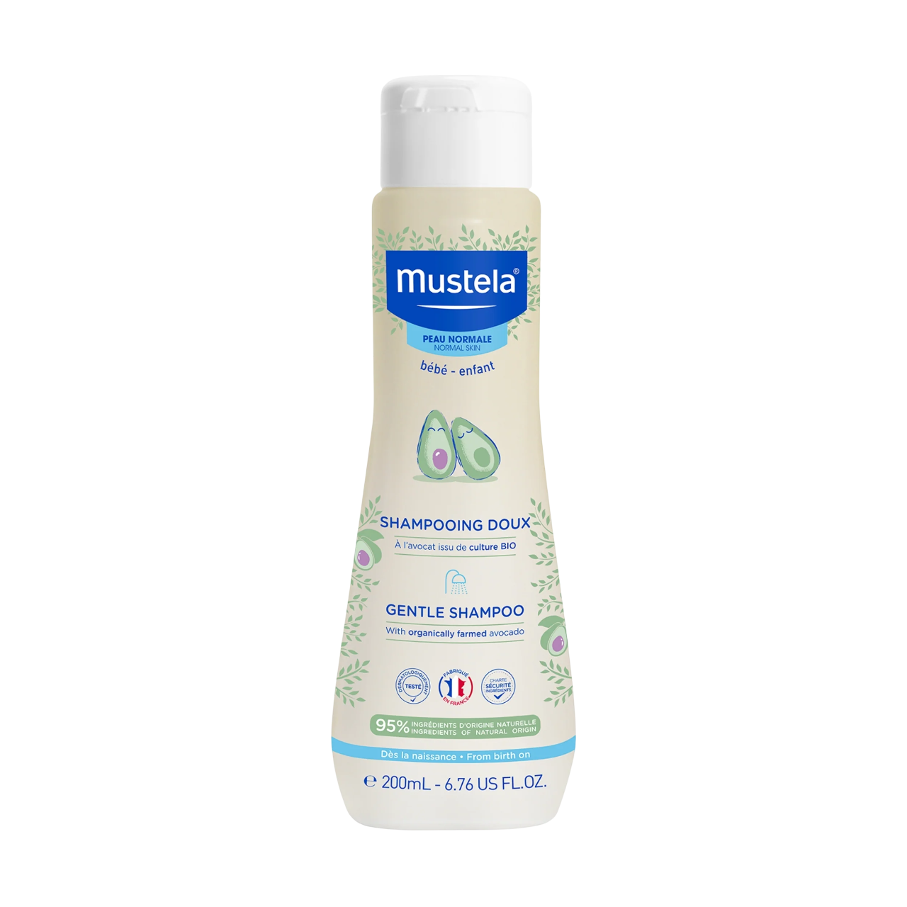Mustela Mustela, Gentle, Avocado, Haarshampoo, Sanfte Reinigung, 200 ml Regular