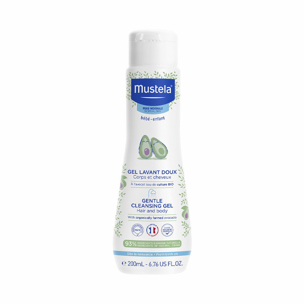 Mustela Mustela, Mustela, Avocado, Sanfte Reinigung, Reinigungsgel, Für Gesicht & Haar, 200 ml Regular