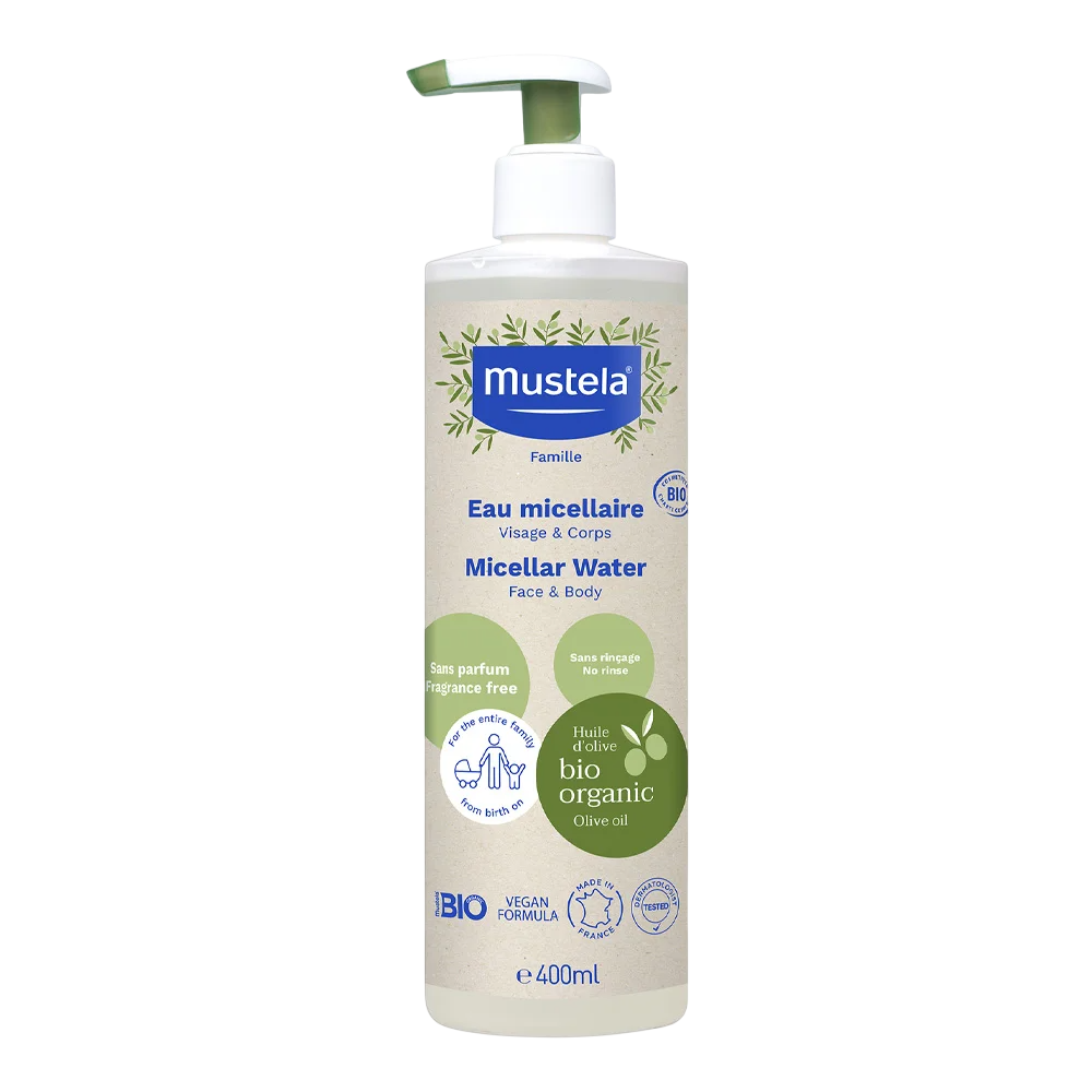 Mustela Mustela, Mustela, Bio, Sanfte Reinigung, Mizellenwasser, Alle Hauttypen, 400 ml Regular