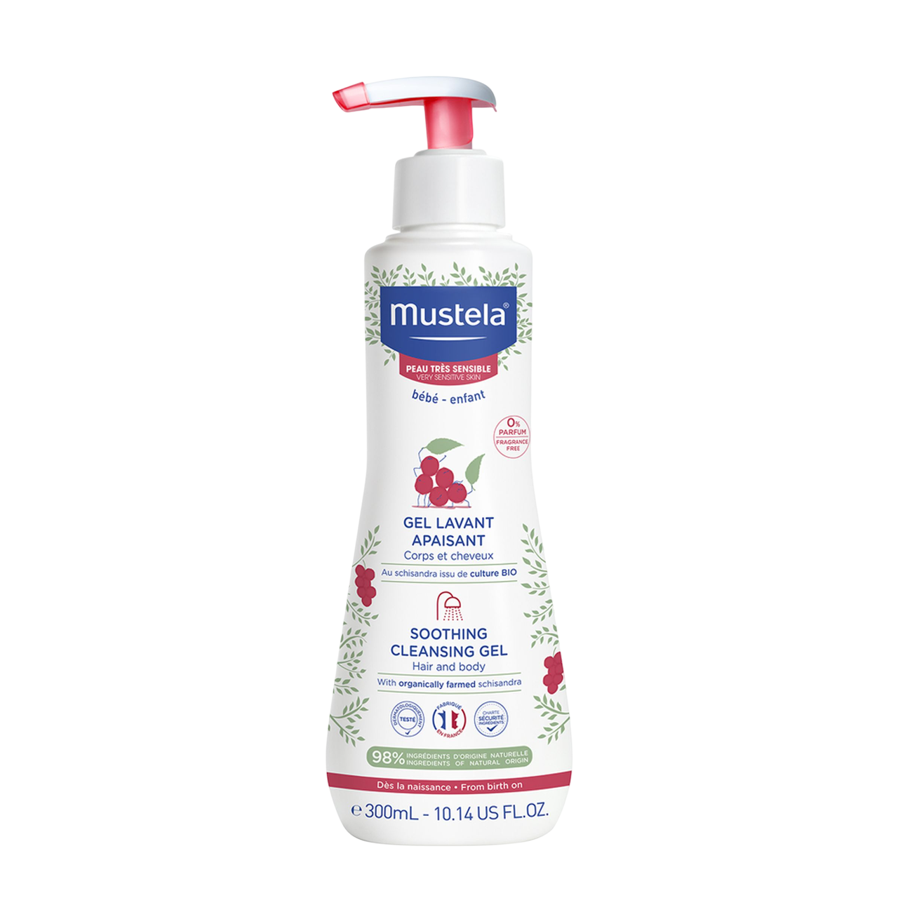 Mustela Mustela, Mustela, Schisandra, Reinigung & Beruhigung, Duschgel, Für Haar & Körper, Für sehr trockene bis atopische em