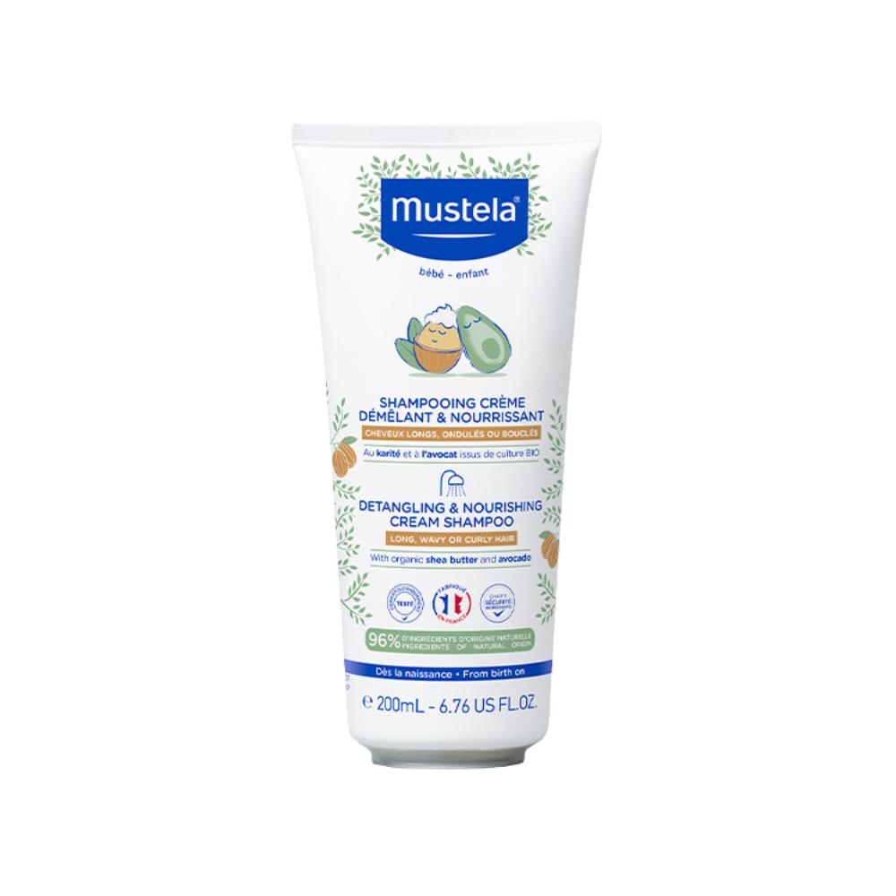 Mustela Mustela, Mustela, Sheabutter und Avocado, Haarshampoo, Entwirren & Glätten, 200 ml Regular