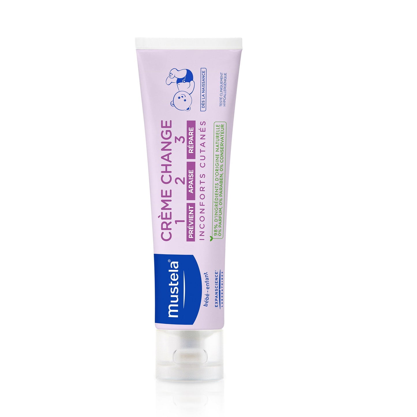 Mustela Mustela, Vitamin Barrier 123, Schützt & hydratisiert, Körpercreme, Diaper Area, 100 ml Regular