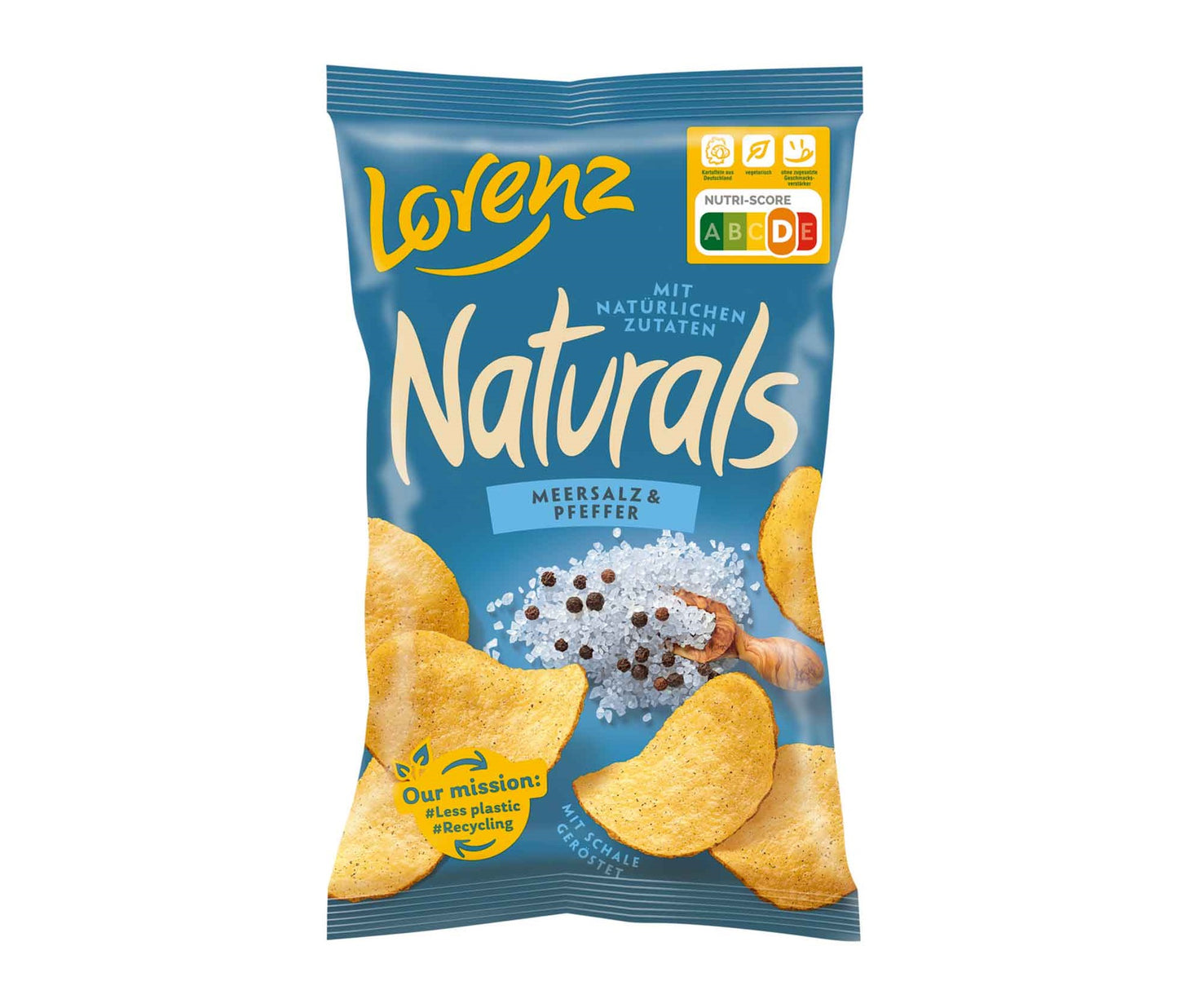 Naturals Meersalz & Pfeffer 95g Kartoffel-Chips Ohne künstliche Aromen. Glutenfrei.
