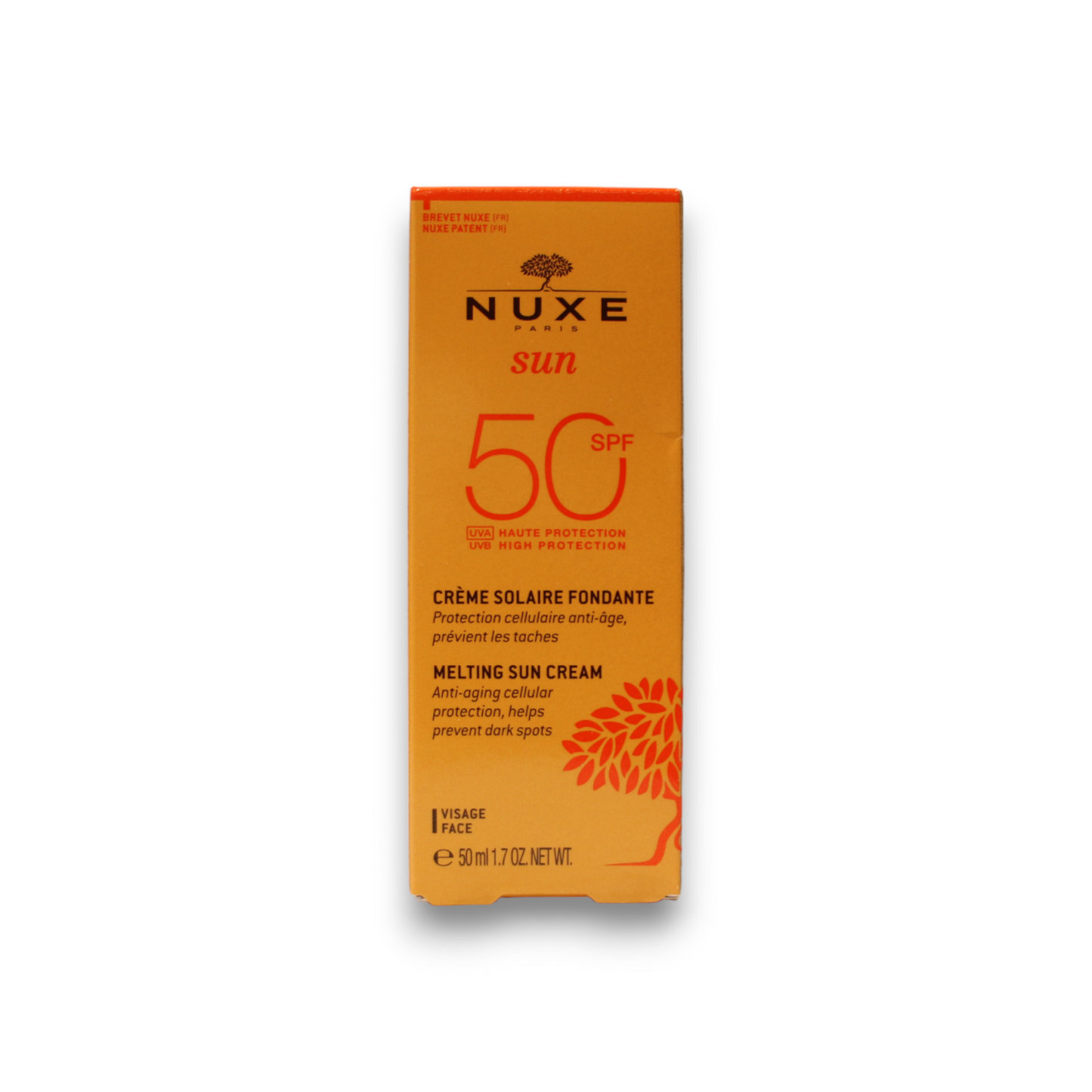 Nuxe Nuxe, Sun, UV-Schutz, Sonnencreme, Für das Gesicht, SPF 50, 50 ml Regular