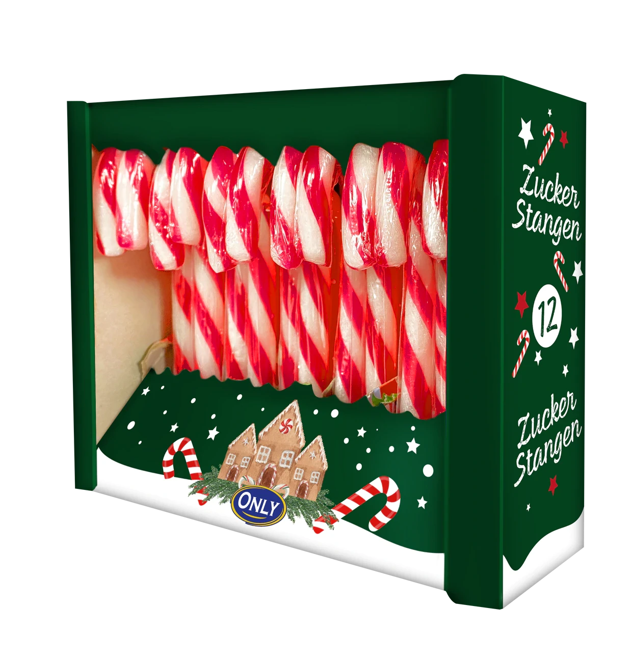 Only Candy Canes Zuckerstangen 12x12g Rot/Weiss - Candyshop.ch