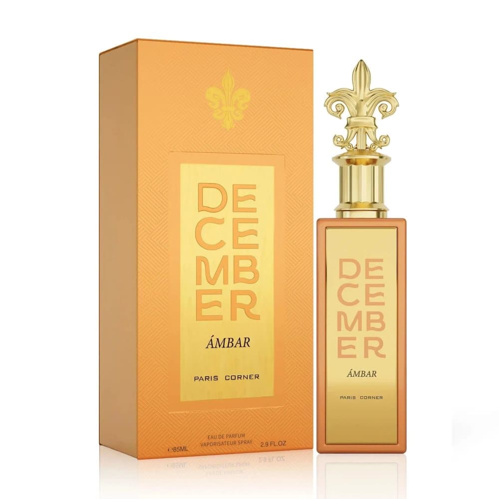 Paris Corner December Ambar Eau de Parfum 100 ml – Unisex-Duft mit warmem Amber-Akkord