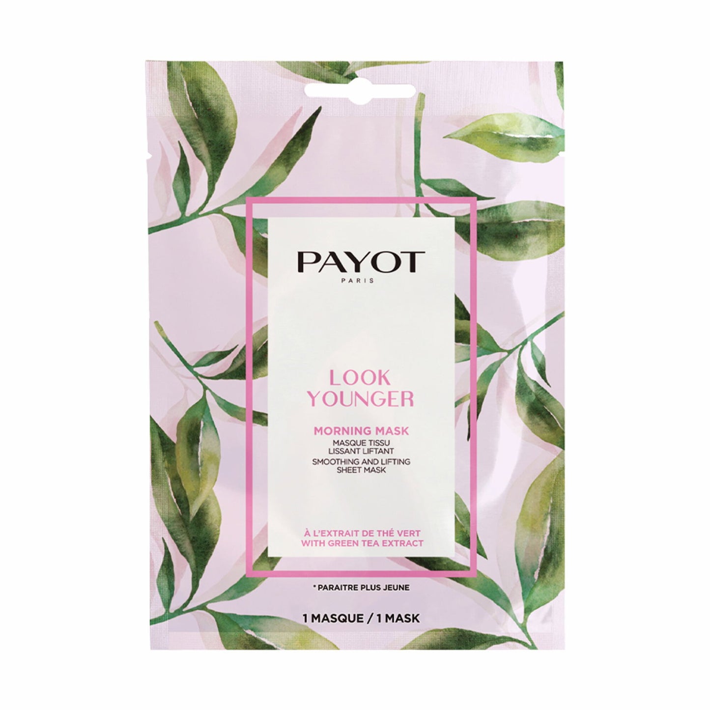 Payot Gesichtsmaske Payot, Look Younger, Green Tea, Smoothing & Lifting, Sheet Mask, For Face, Morning, 19 ml Regular