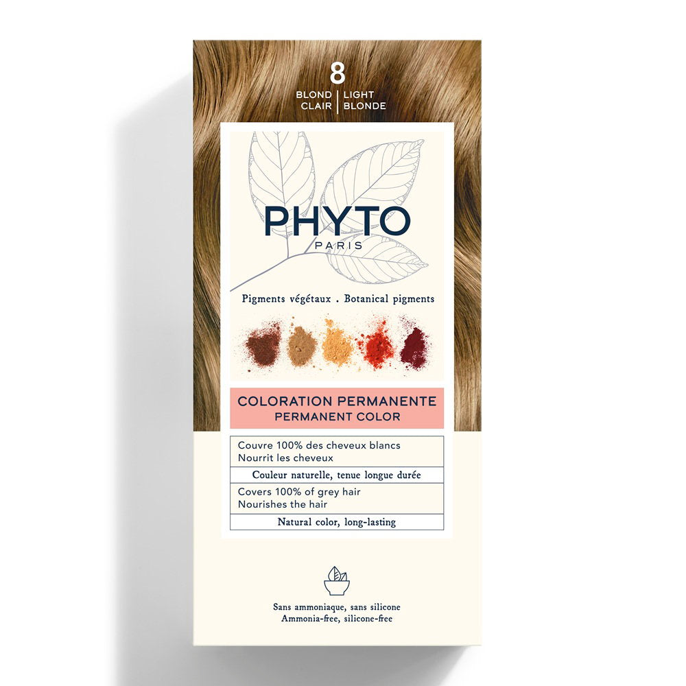 Phyto Phyto, Color, Permanente Haarfarbe, 8 Light Blonde, 50 ml Regular