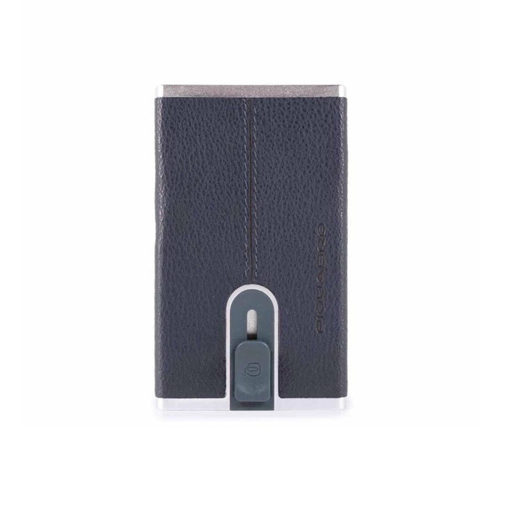 Piquadro, Black Square, Lederbrieftasche, Quadratisches Schiebesystem mit Kompakt für Banknoten, PP4891B3RBLU4, Blau, Für Männer