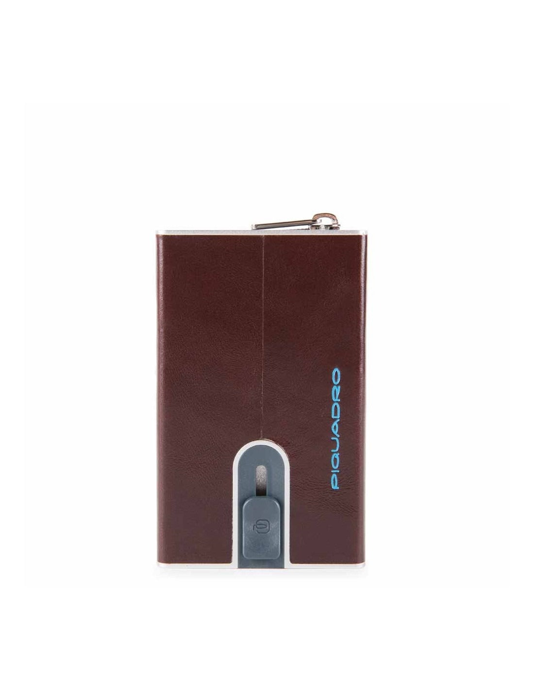 Piquadro Blue Square Leder-Kartenhalter Mahagoni – Stilvoll & Praktisch für Männer
