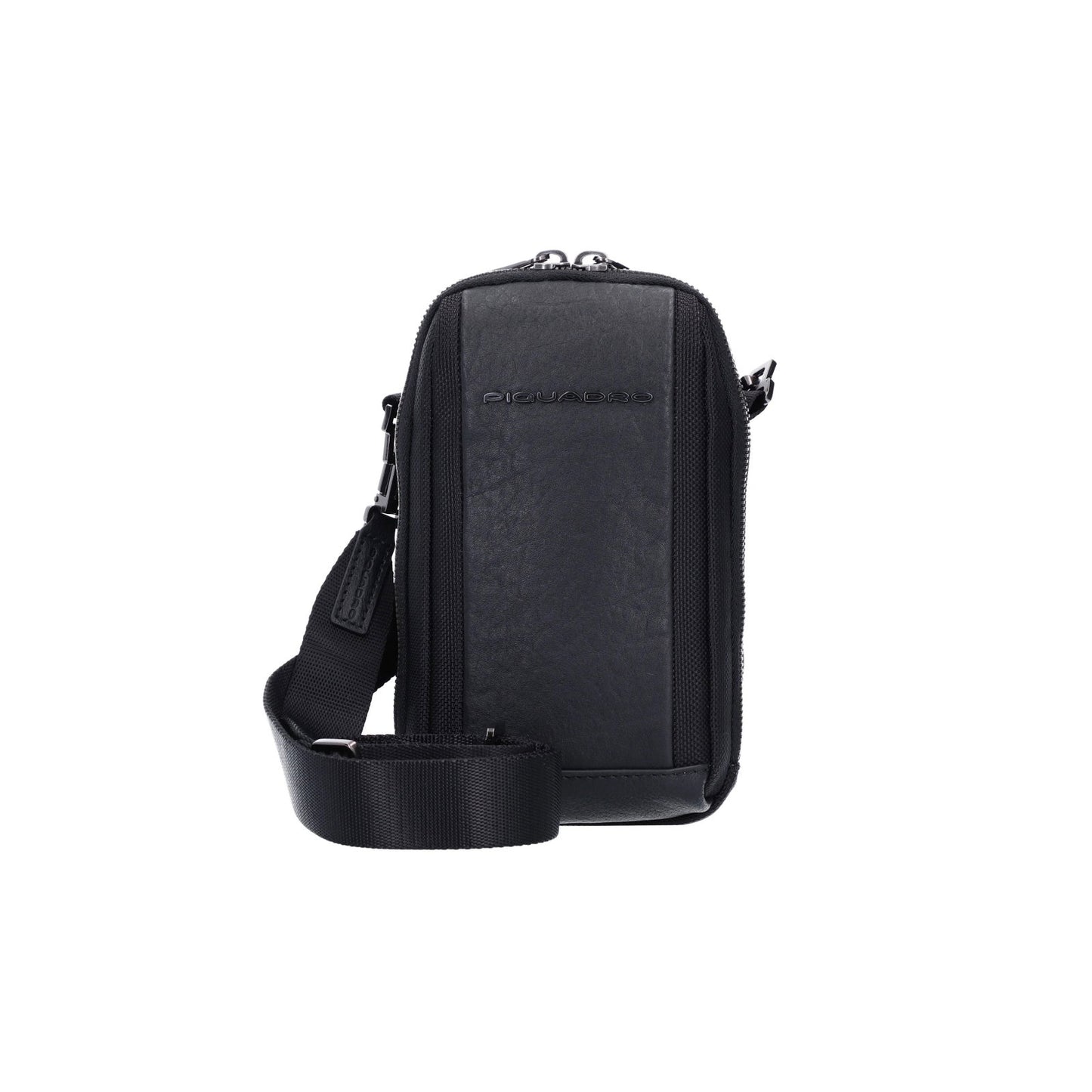 Piquadro Piquadro, Brief 2, Nylon und Leder, Textil-Umhängetasche, Schwarz, CA5485BR2, Für Männer Regular