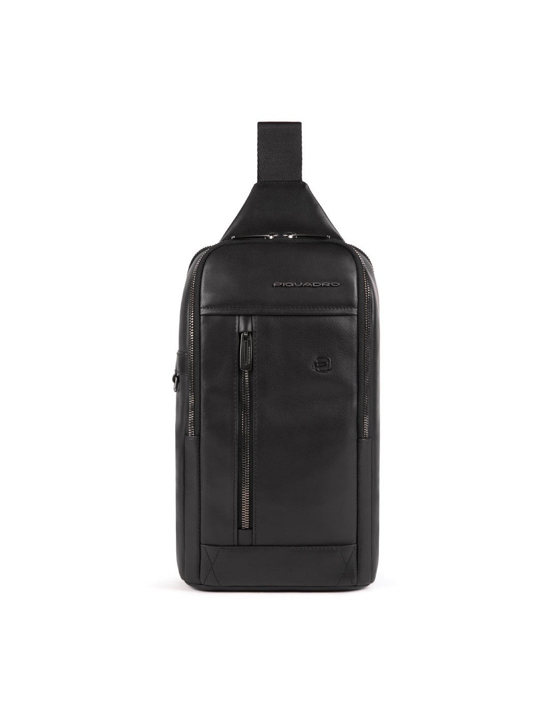 Piquadro Piquadro, Monospalla, Leder, Leder-Rucksack, Schwarz, Mono-Schlinge, Für Männer, 19 x 32 x 8 cm Regular