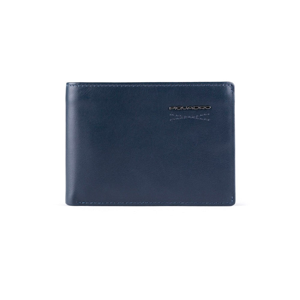 Piquadro Piquadro, Obidos, Lederbrieftasche, Münzhalter, Marine, Für Männer Regular
