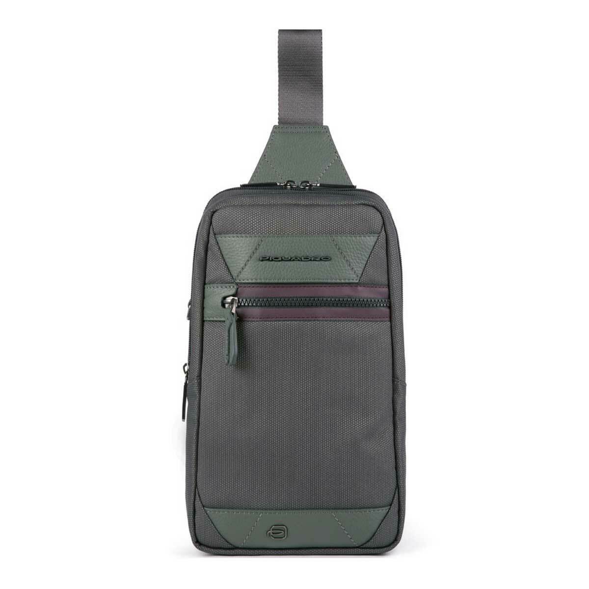 Piquadro Piquadro, Piquadro, Leder-Rucksack, Militärgrün, Umhängetasche, Für Männer Regular