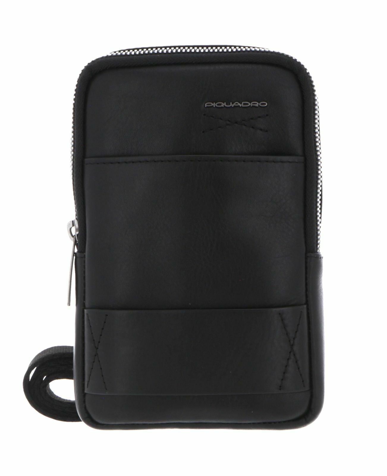 Piquadro, Obidos, Leder-Umhängetasche, Schwarz, Für Männer