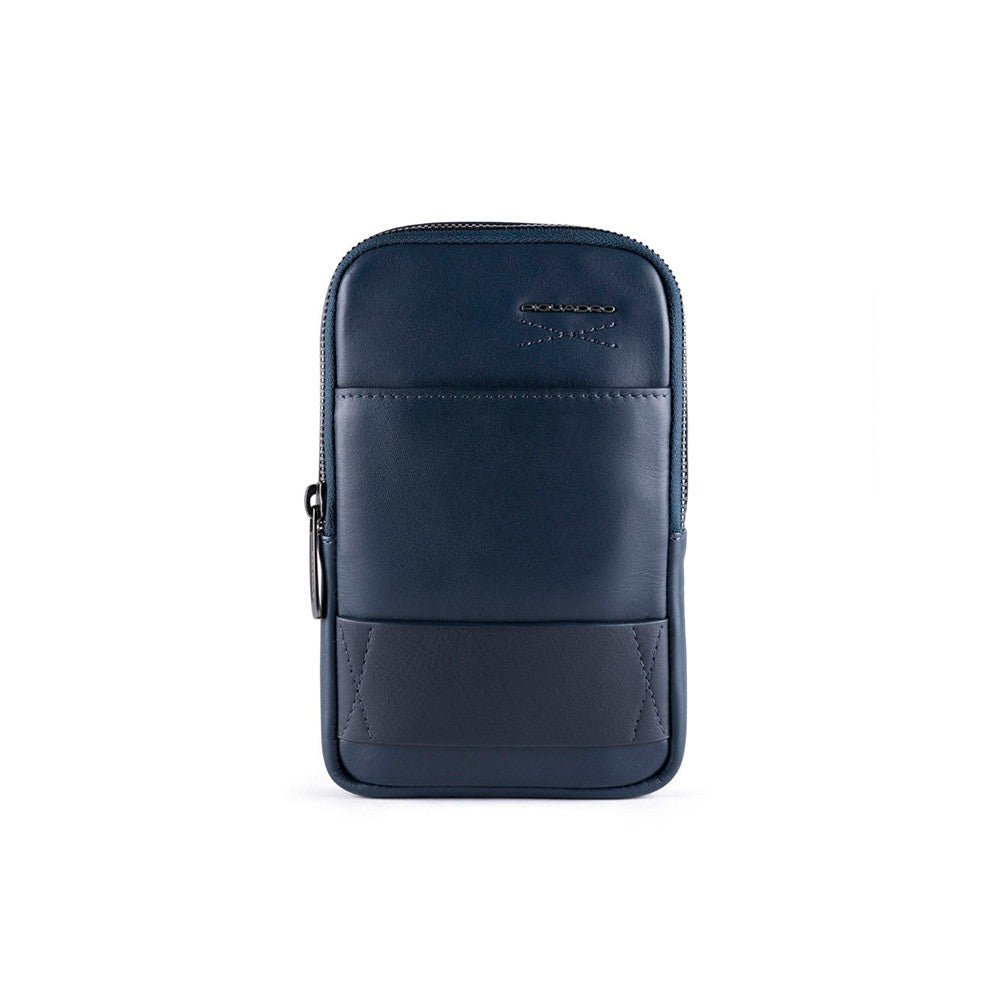 Piquadro Piquadro, Piquadro, Telefon-Organizer, Leder-Umhängetasche, Blau, 18 x 12 x 2,50 cm, Für Männer Regular