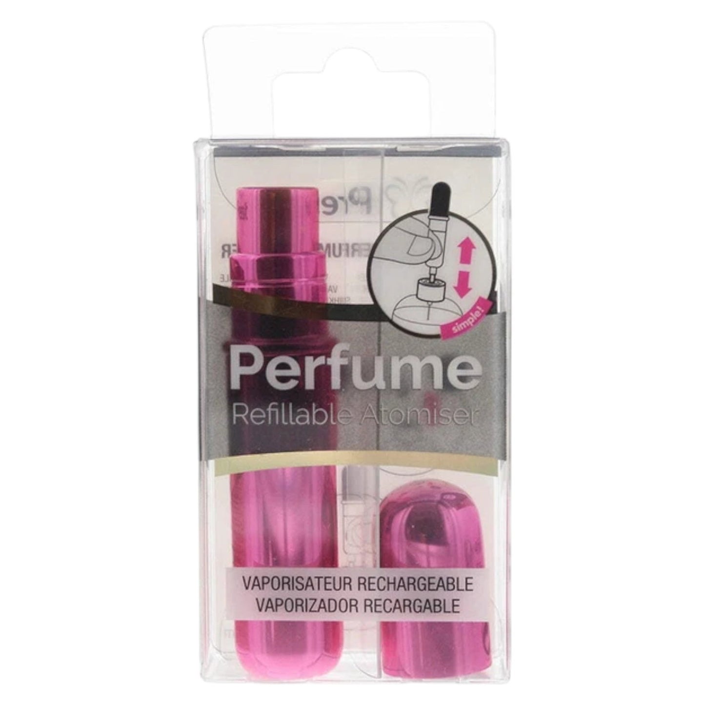 Pressit Pressit, Hot Pink, Nachfüllbares Zerstäuberetui, Knallpink Regular
