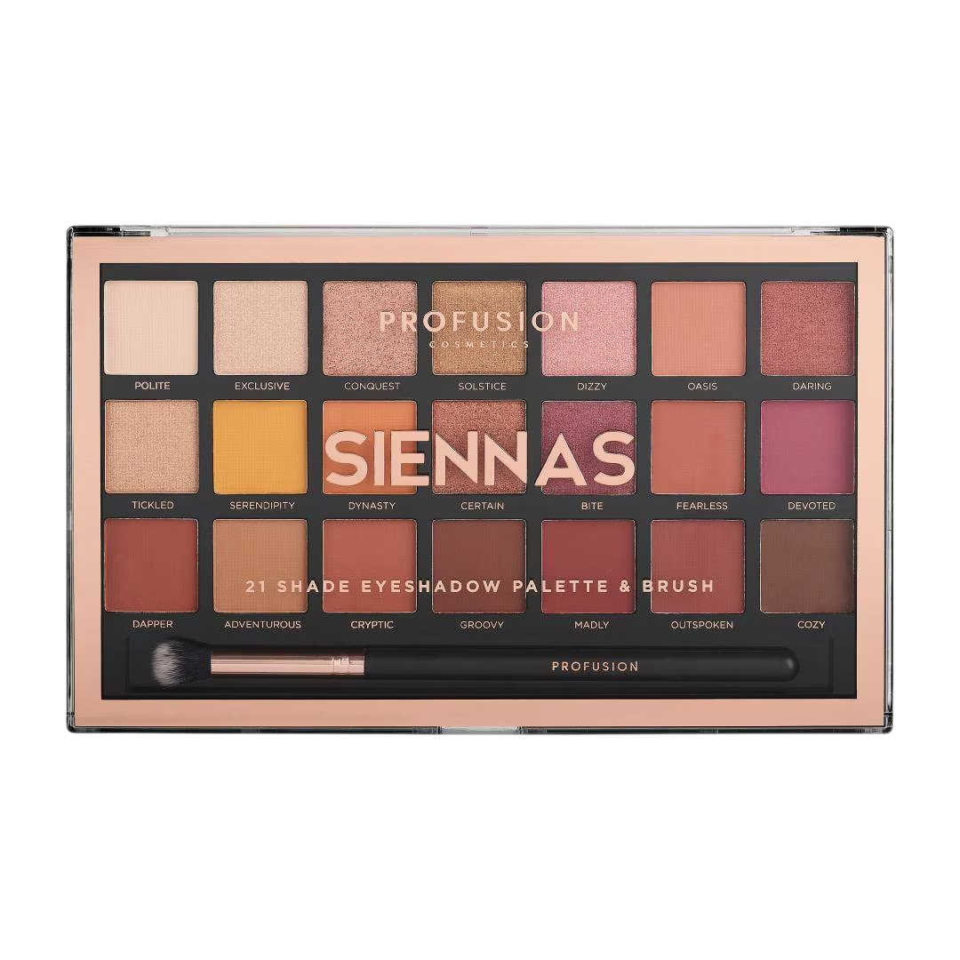 Profusion Cosmetics Profusion Cosmetics, Profusion, Lidschattenpalette, Siennas, 21 Shades, 245 g Regular