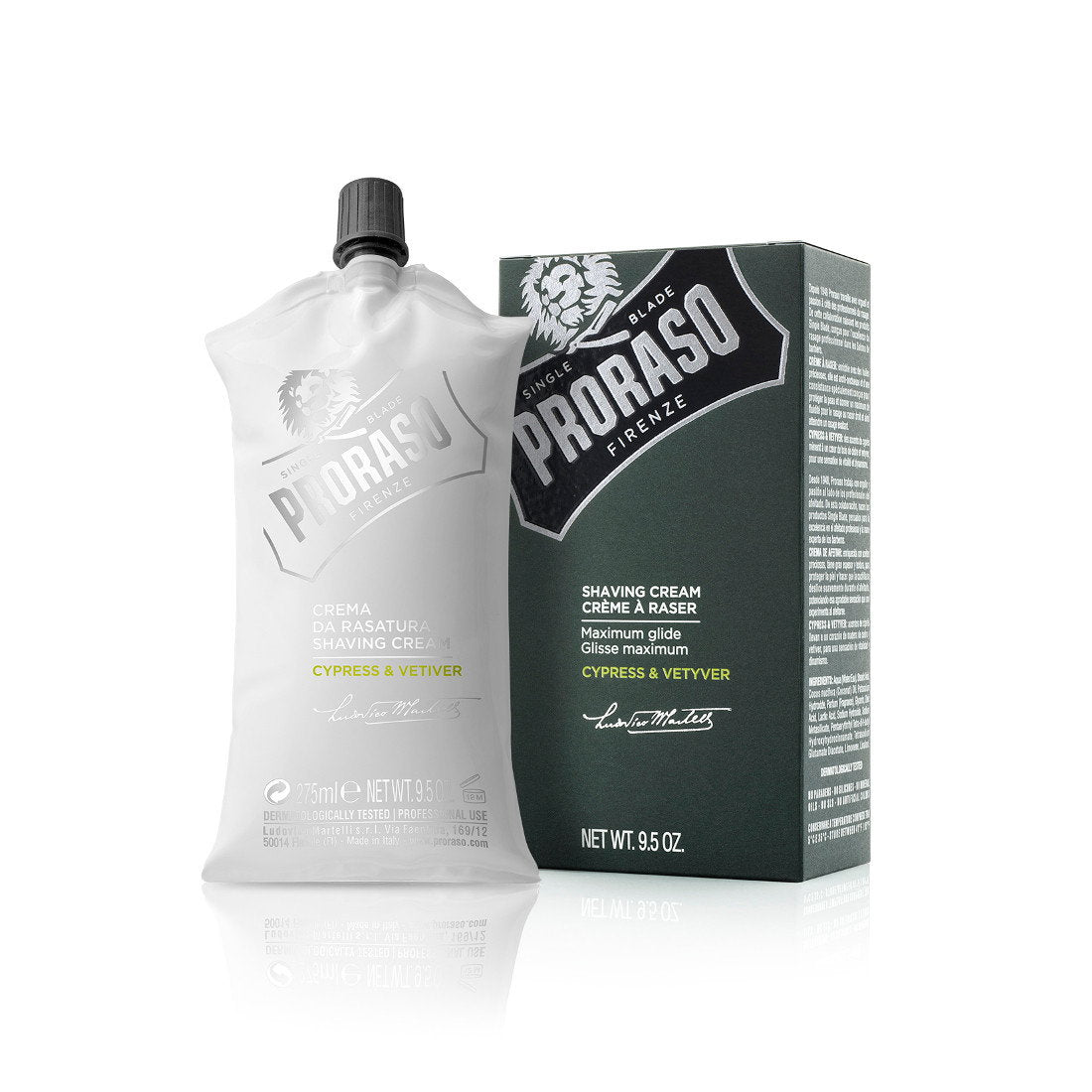 Proraso Proraso, Cypress & Vetyver, Befeuchtend und schützend, Rasiercreme, 275 ml Regular