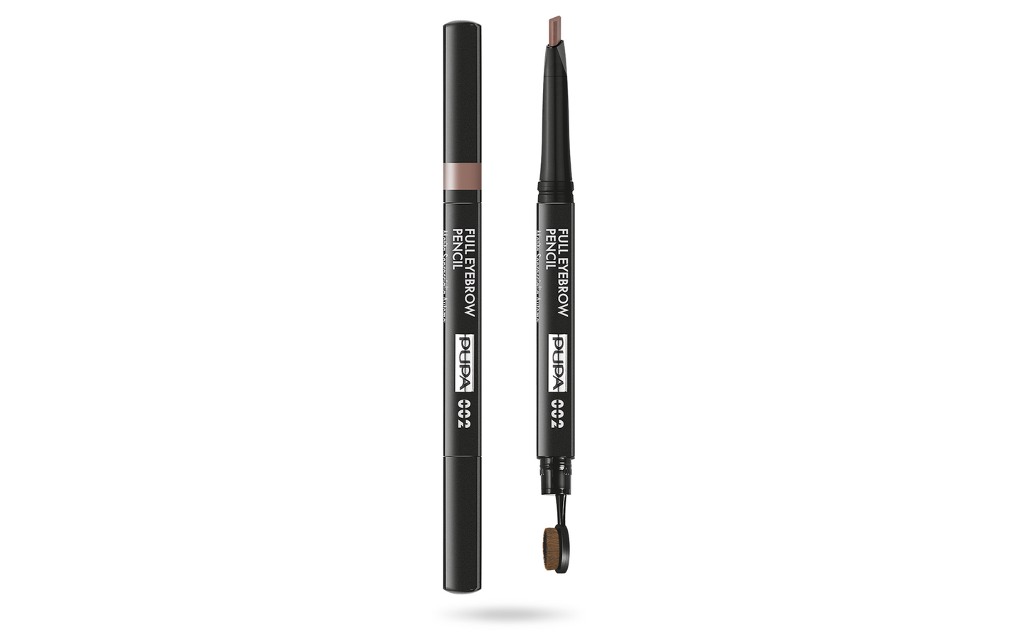 Pupa, Full, Parabenfrei, Definierer, Beidseitig, Augenbrauencreme-Stift & Bürste 2-in-1, 002, Braun, 0.2 g *Tester