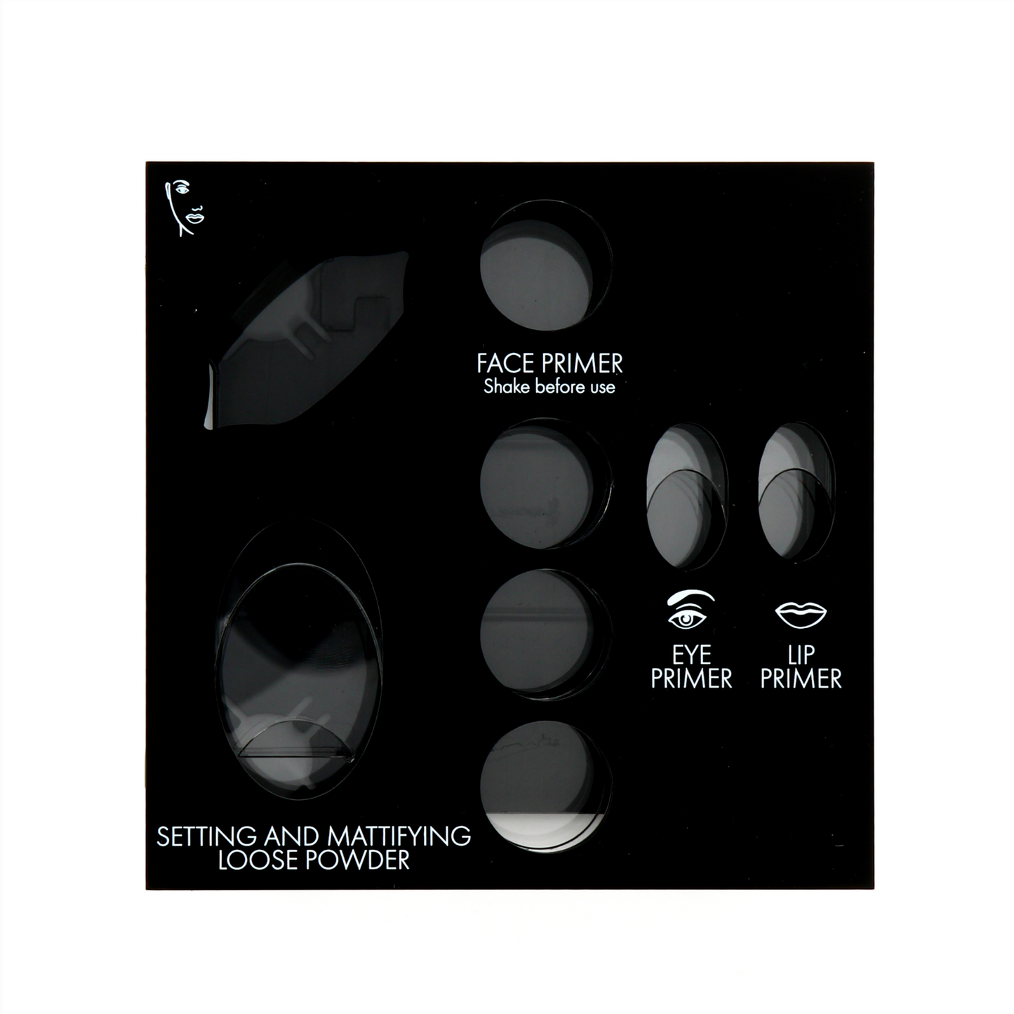 Pupa Pupa, Matt, Leere Make-up-Anzeige, Schwarz, Mit 8 Steckplätzen Regular