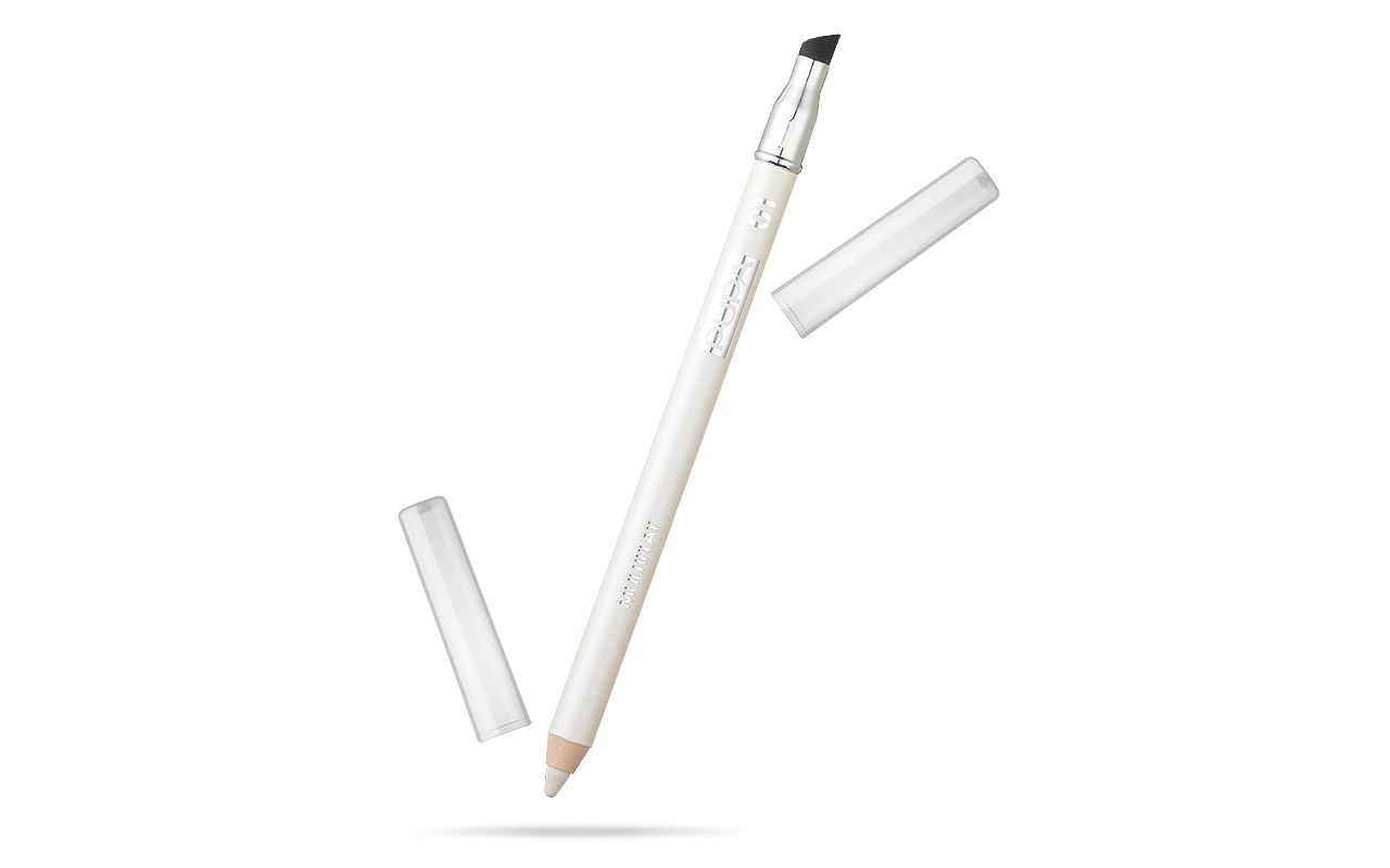 Pupa, Multiplay, Parabenfrei, Doppelt, Lidschatten & Kajal Eyeliner 2-in-1, 01, Eisweiß, 1.2 g *Tester