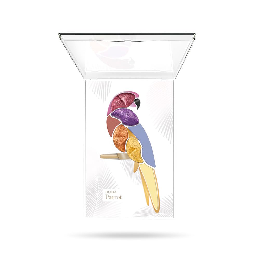 Pupa Pupa, Parrot, Lidschattenpalette, 001, Samba, 7 Schattierungen, 14.8 g Regular