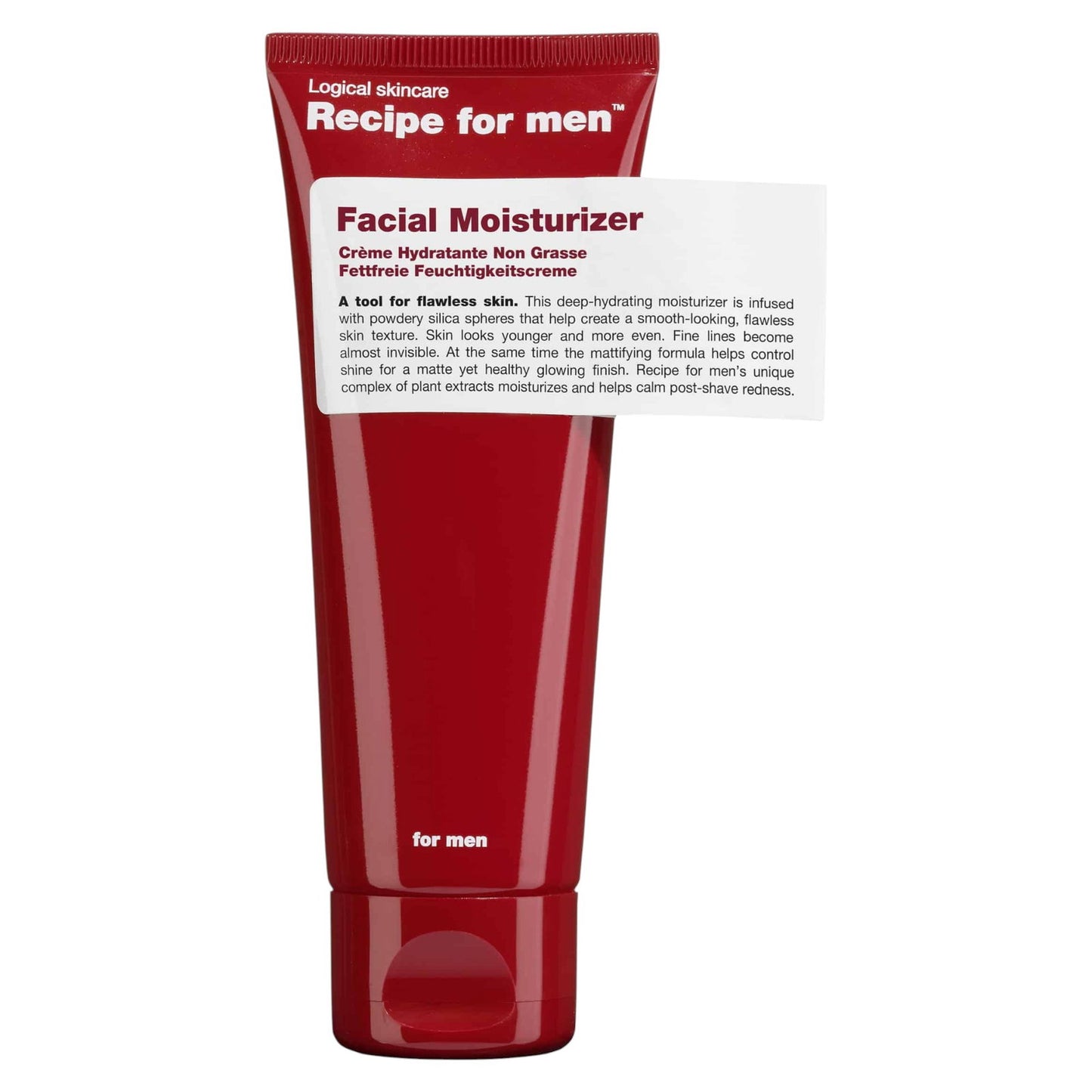 Recipe For Men Recipe For Men, Facial Moisturizer, Tiefe Hydratation, Sahne, Für das Gesicht, 75 ml Regular