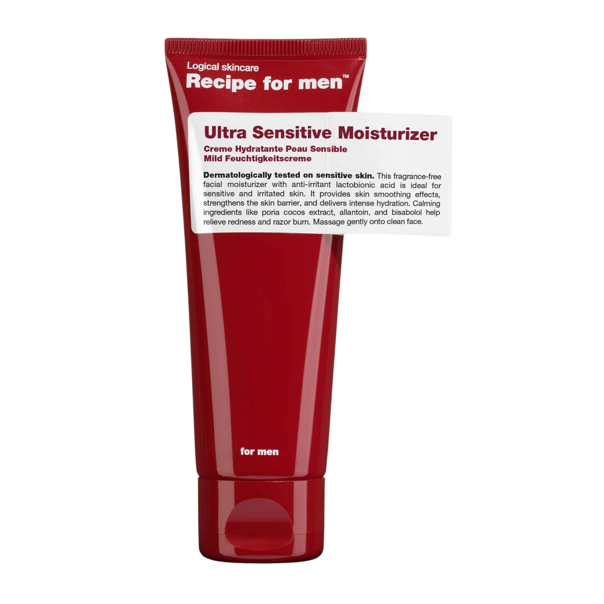Recipe For Men Recipe für Herren Recipe für Herren Ultra Sensitive Moisturising Cream For Face 75 ml