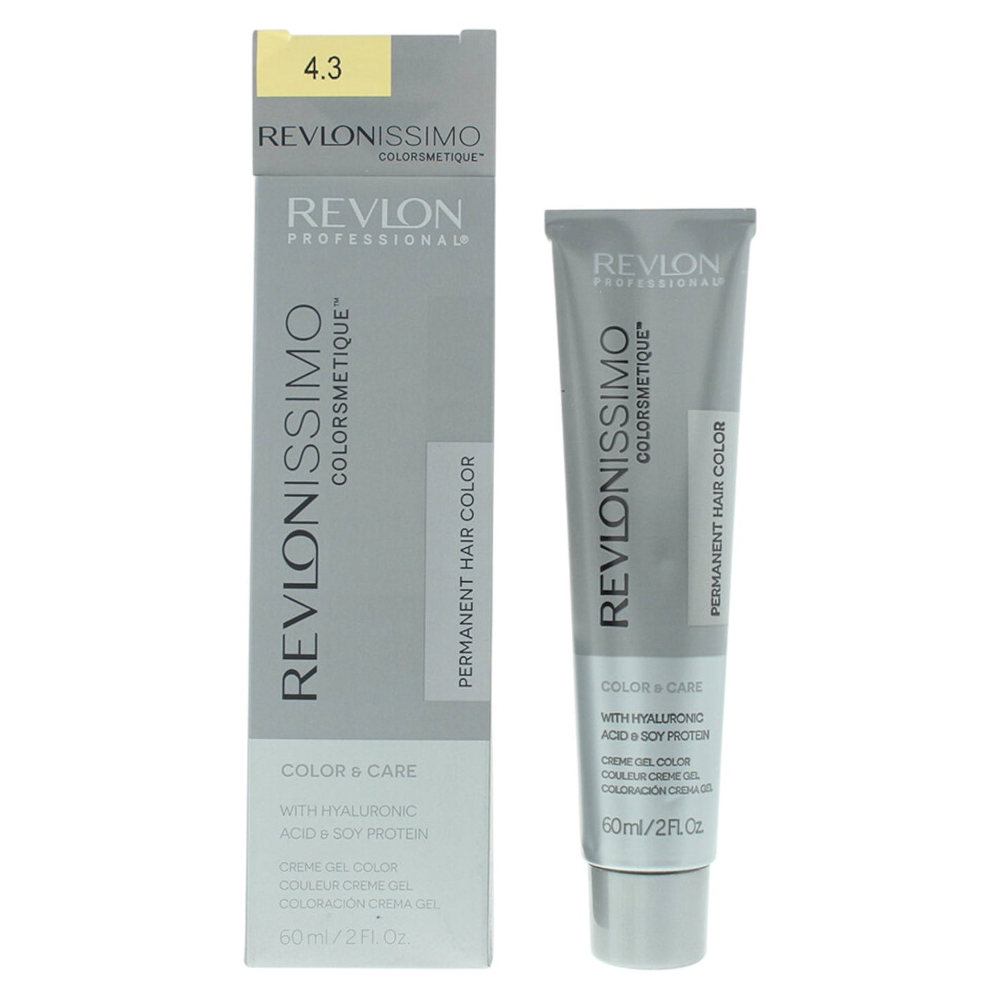 Revlon Revlon, Revlonissimo Colorsmetique, Hyaluronsäure, Permanente Haarfarbe, 4.3 Medium Golden Brown, 60 ml Regular