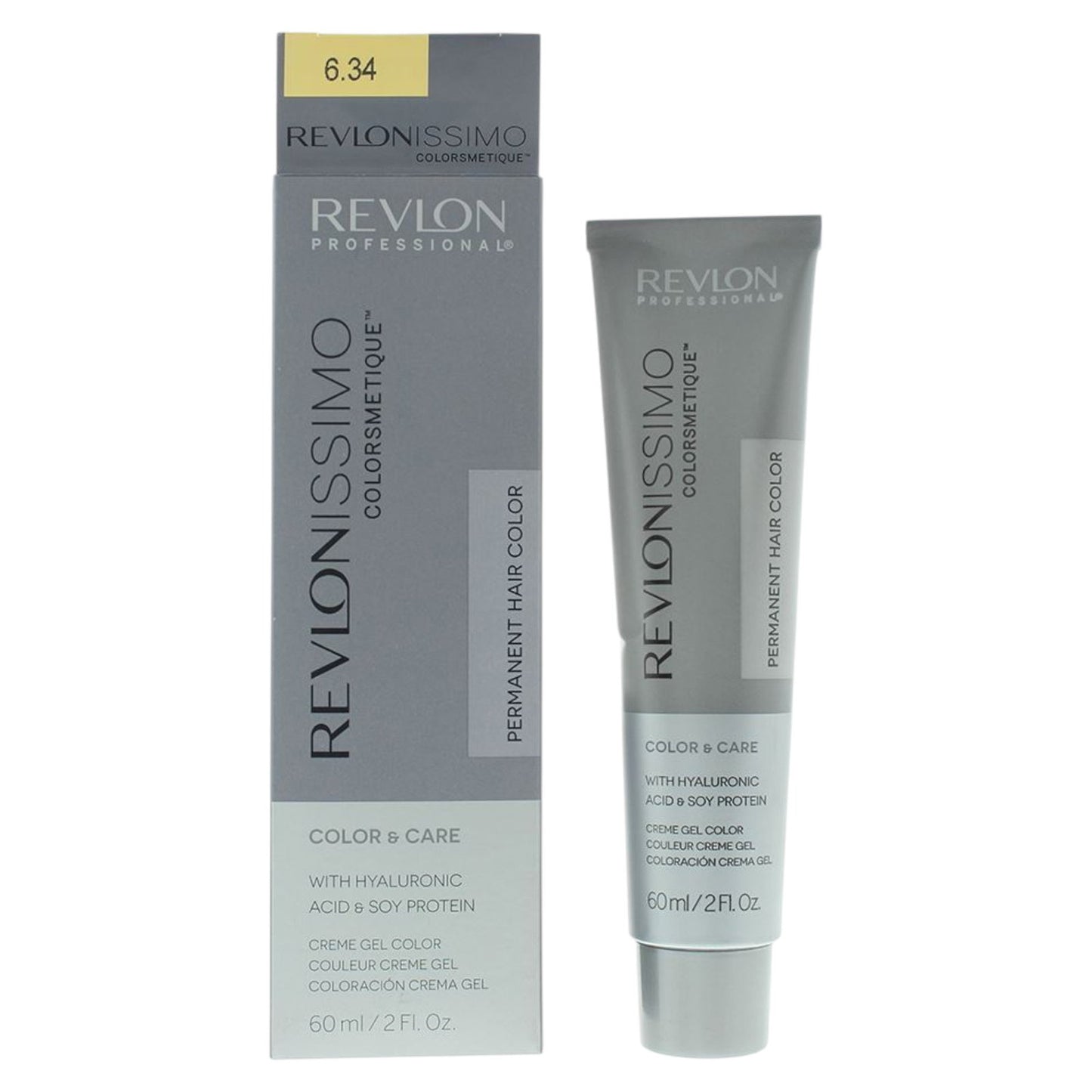 Revlon Revlon, Revlonissimo Colorsmetique, Hyaluronsäure, Permanente Haarfarbe, 6.34 Dark Coppery Gold Blonde, 60 ml Regular