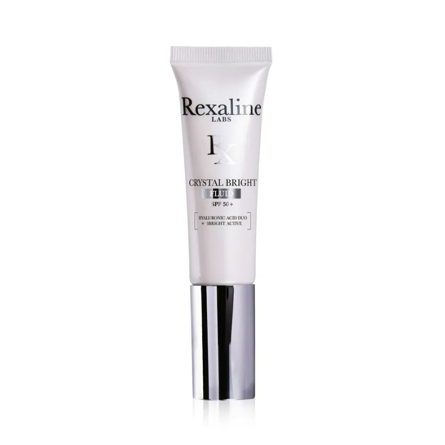 Rexaline Rexaline, Crystal Bright, Hyaluronsäure + 3 helle Wirkstoffe, Erleuchtend, Flüssigkeit, Für das Gesicht, SPF 50+, 30