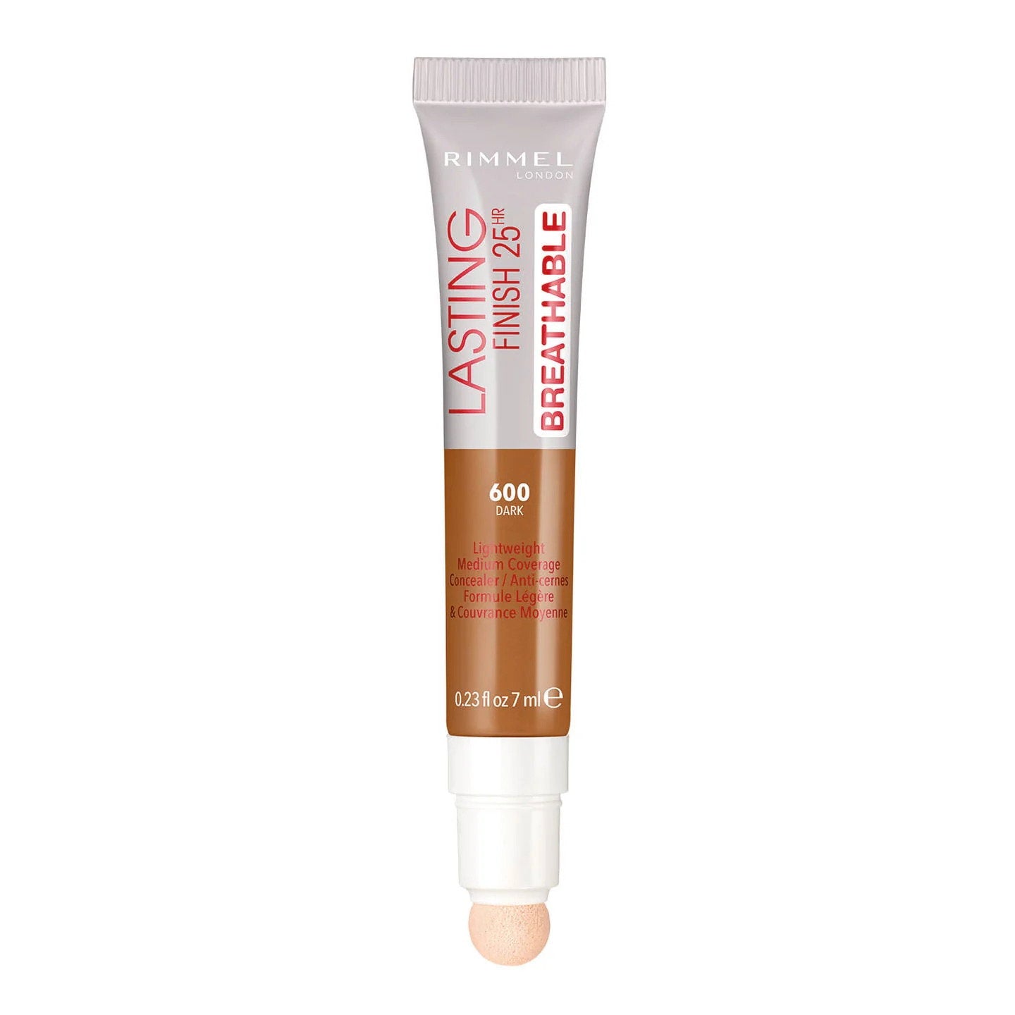 Rimmel London Rimmel London, Lasting Finish, Natürliche mittlere Deckkraft, Creme Concealer, 600, Dunkel, 7 ml Regular