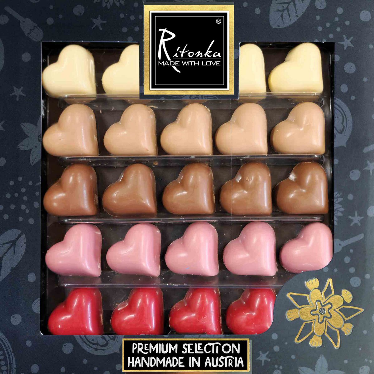 Ritonka handgemachte Herzen Selektion Pralinen 25 Stück - Candyshop.ch