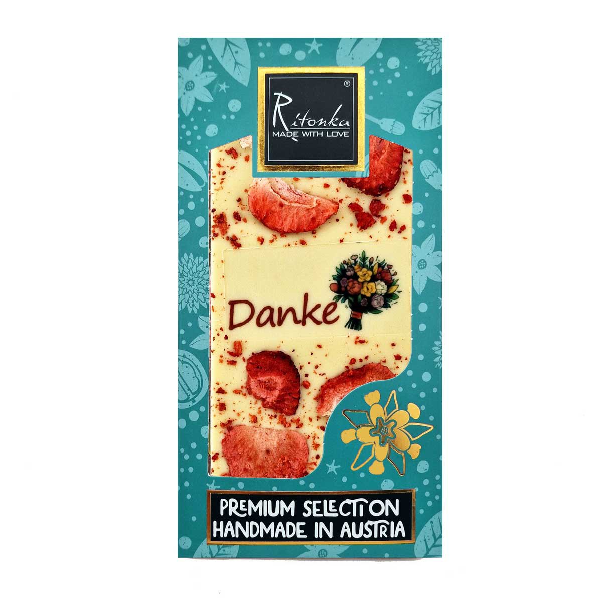 Ritonka weiße Schokolade - Danke! - Handarbeit - Candyshop.ch