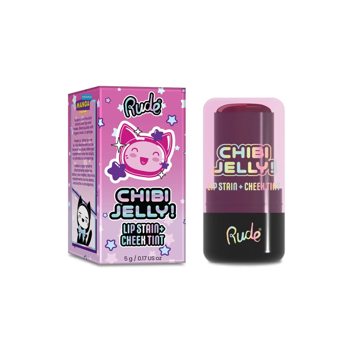 Rude Cosmetics Rude Cosmetics, Chibi Jelly, Lippen- und Wangenbalsam 2-in-1, Koneko, 5 g Regular