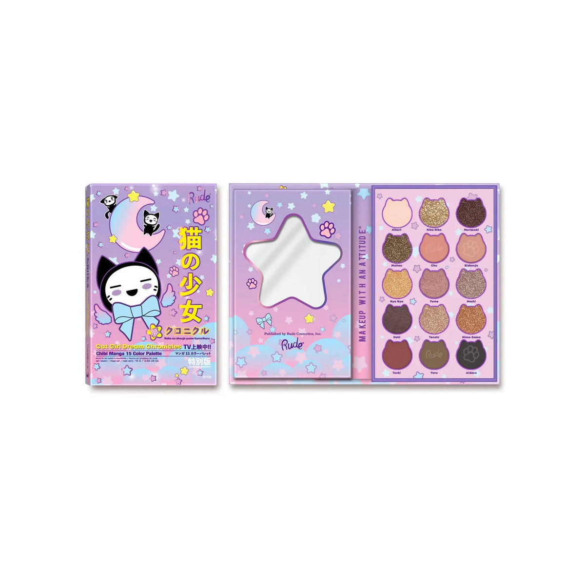 Rude Cosmetics Rude Cosmetics, Dream Chronicles, Lidschattenpalette, 15 Schattierungen Regular