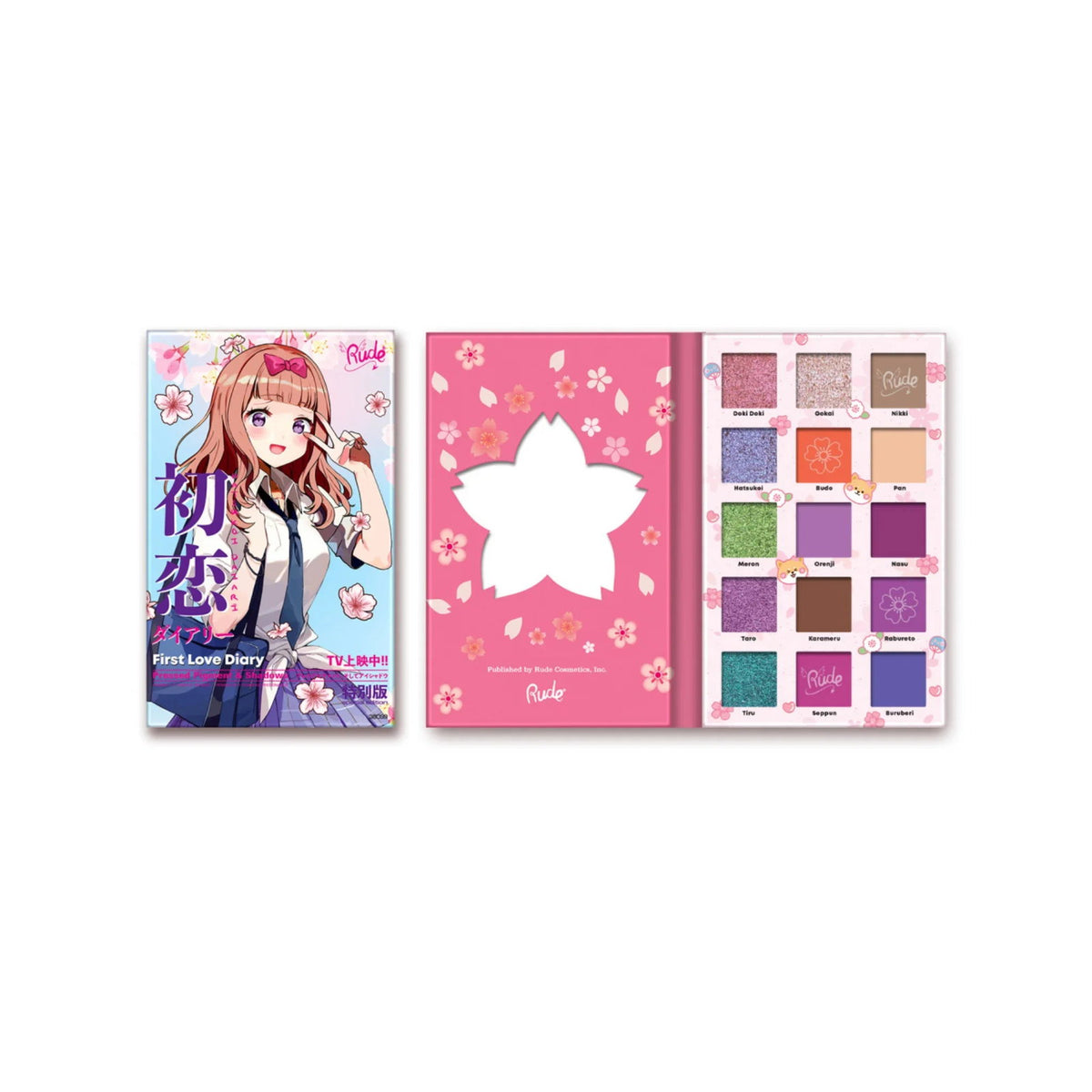 Rude Cosmetics Rude Cosmetics, First Love Diary, Lidschattenpalette, 15 Schattierungen Regular