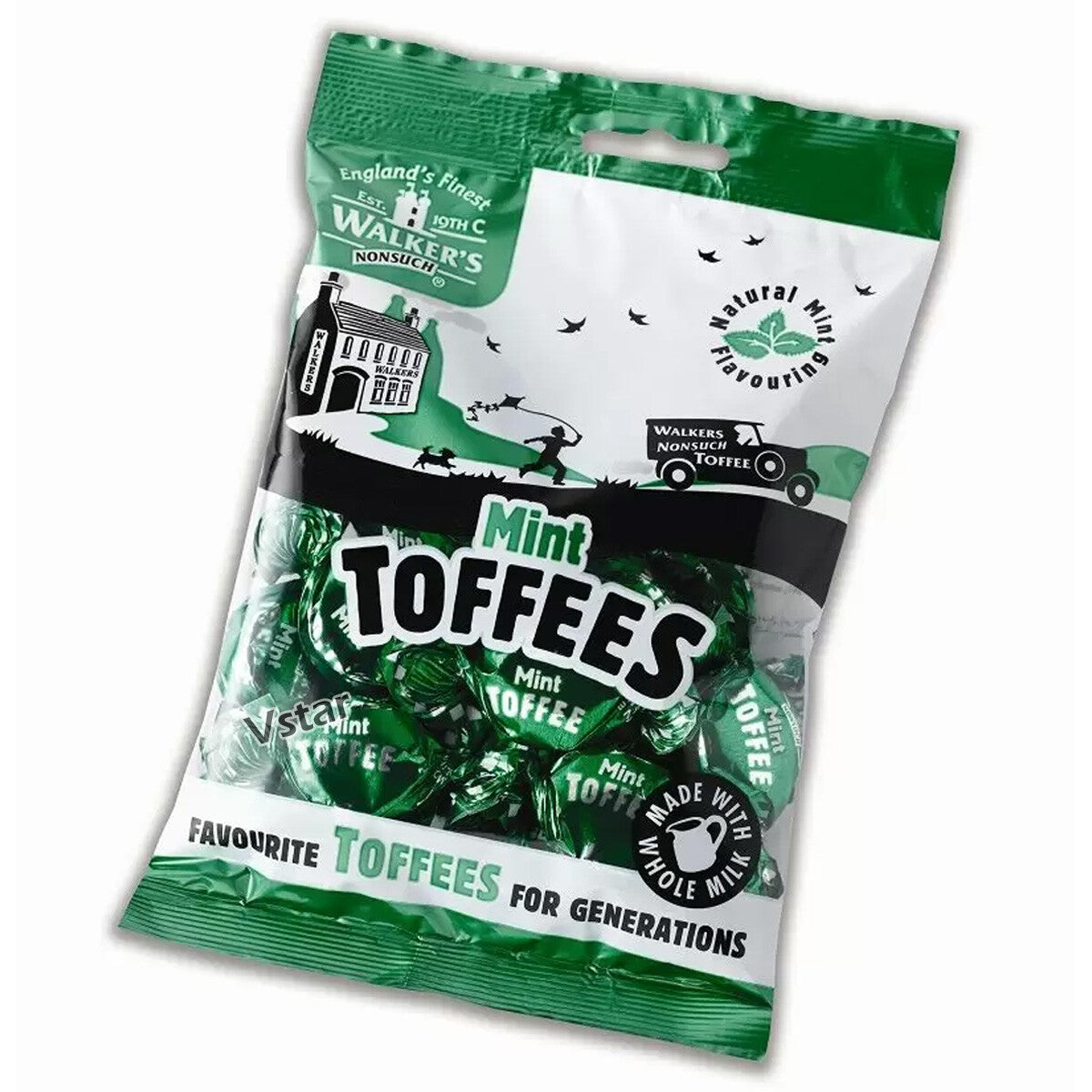 alkers Mint Toffees 150 gr.