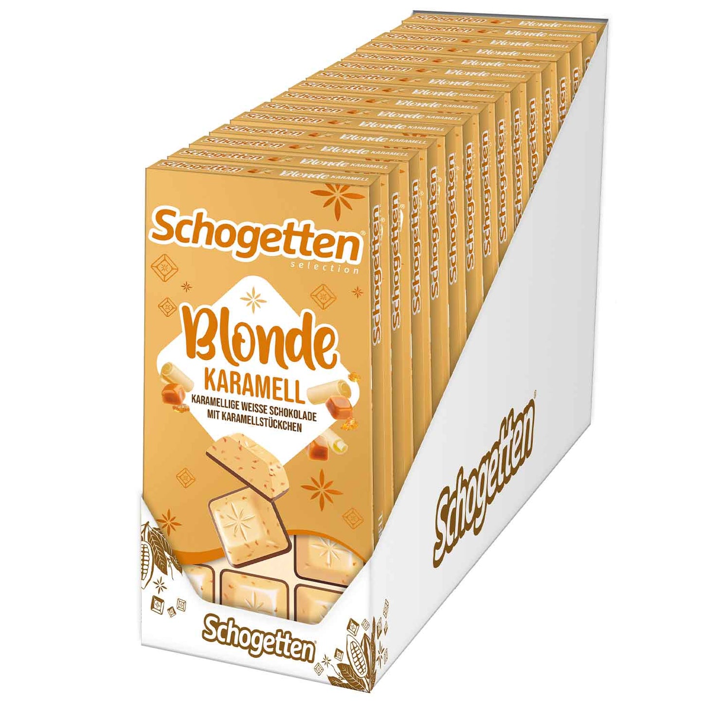 Schogetten Blonde Karamell 100g Weiße Karamellschokolade mit Karamellstückchen